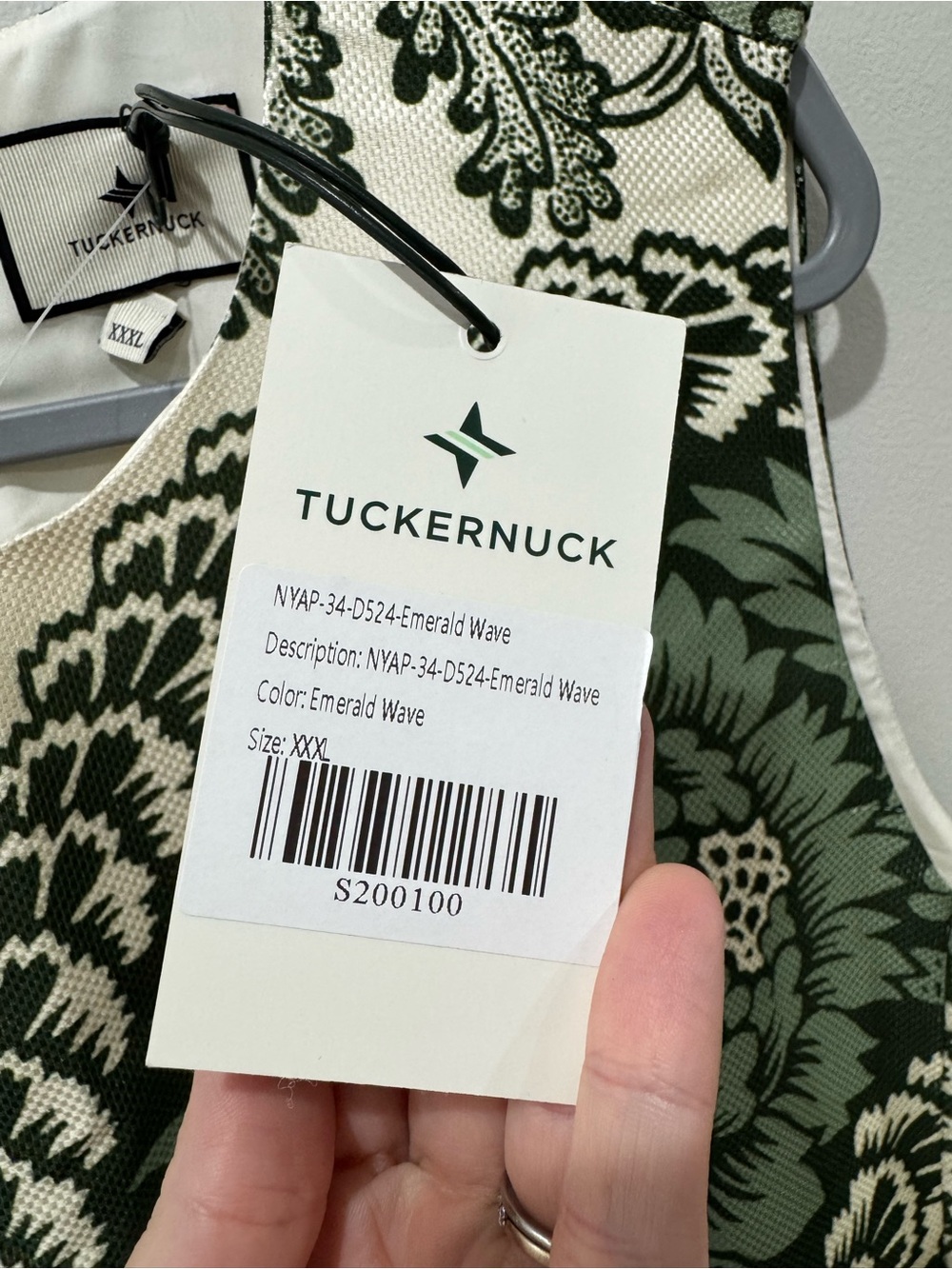 New! Tuckernuck Size XXXL Emerald Wave Dress Sheath - Picture 4 of 5